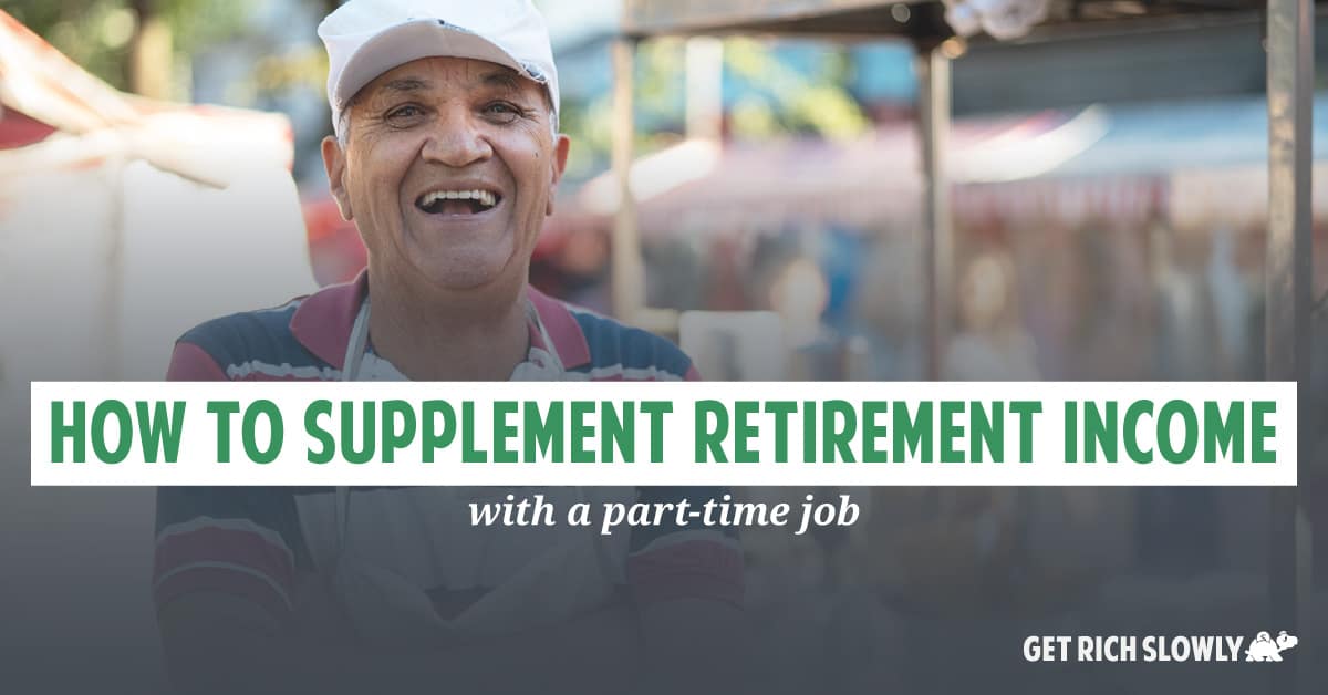 Incomes supplemental revenue in retirement with a part-time job